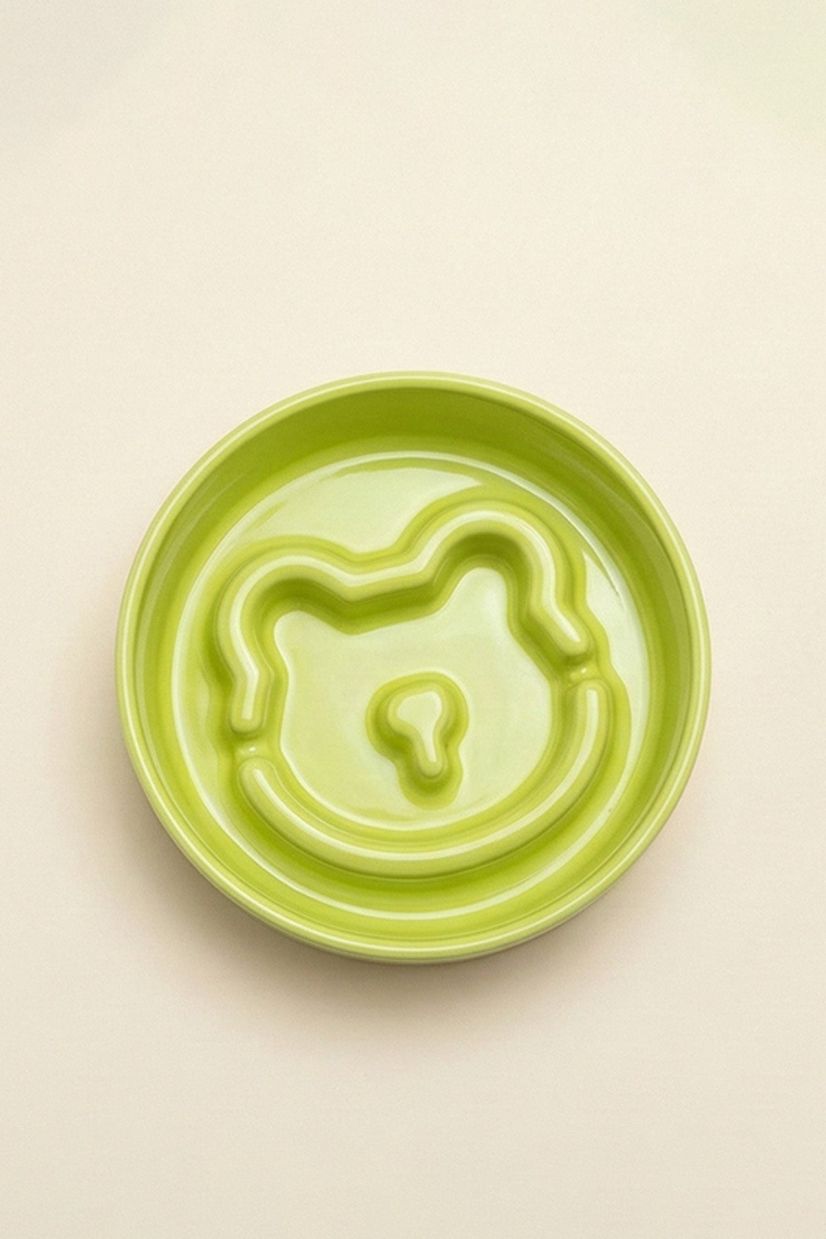 Bear Slow Feeder Ceramic  Pet Bowl