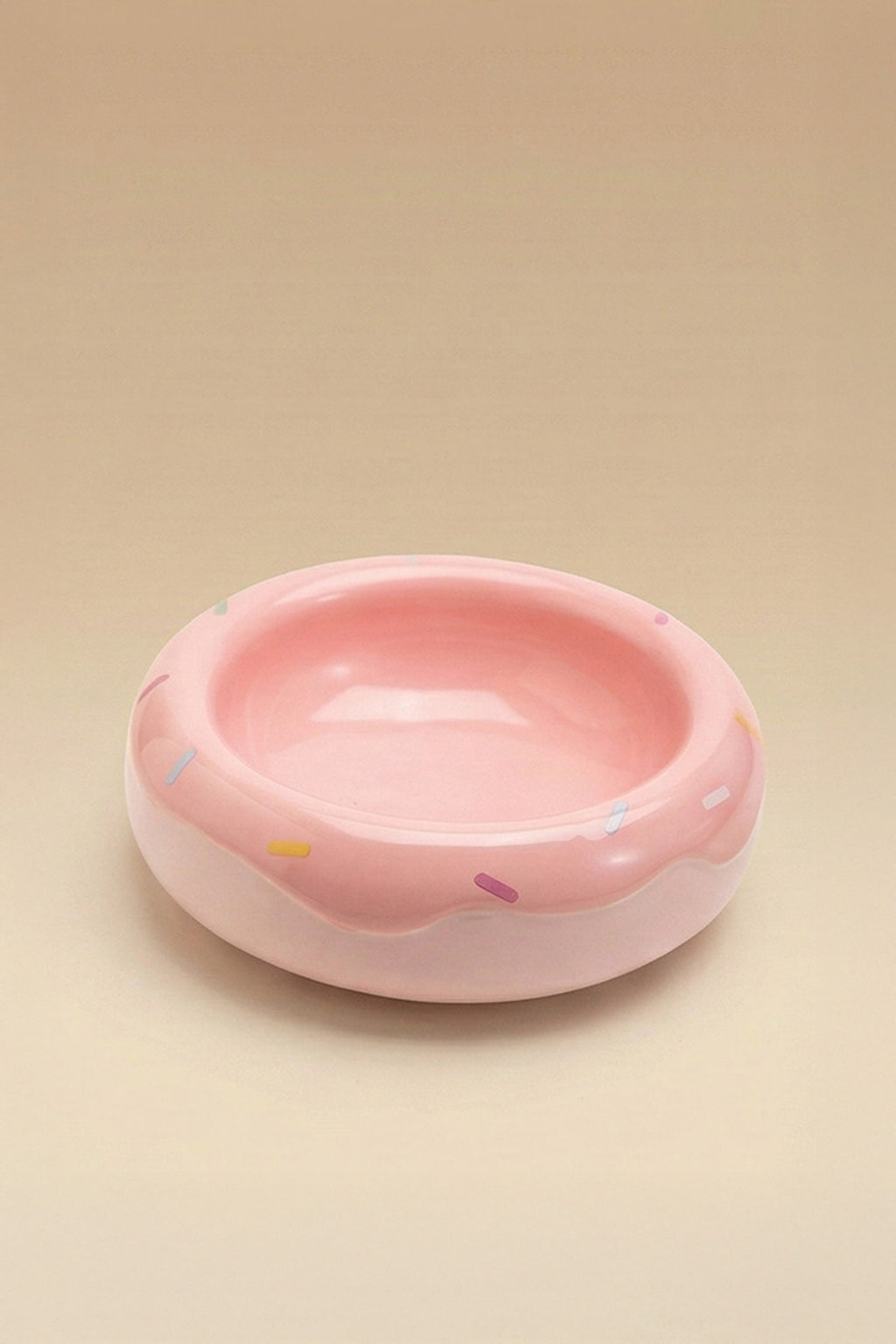 Honey Donut Slow Feeder Ceramic Pet Bowl