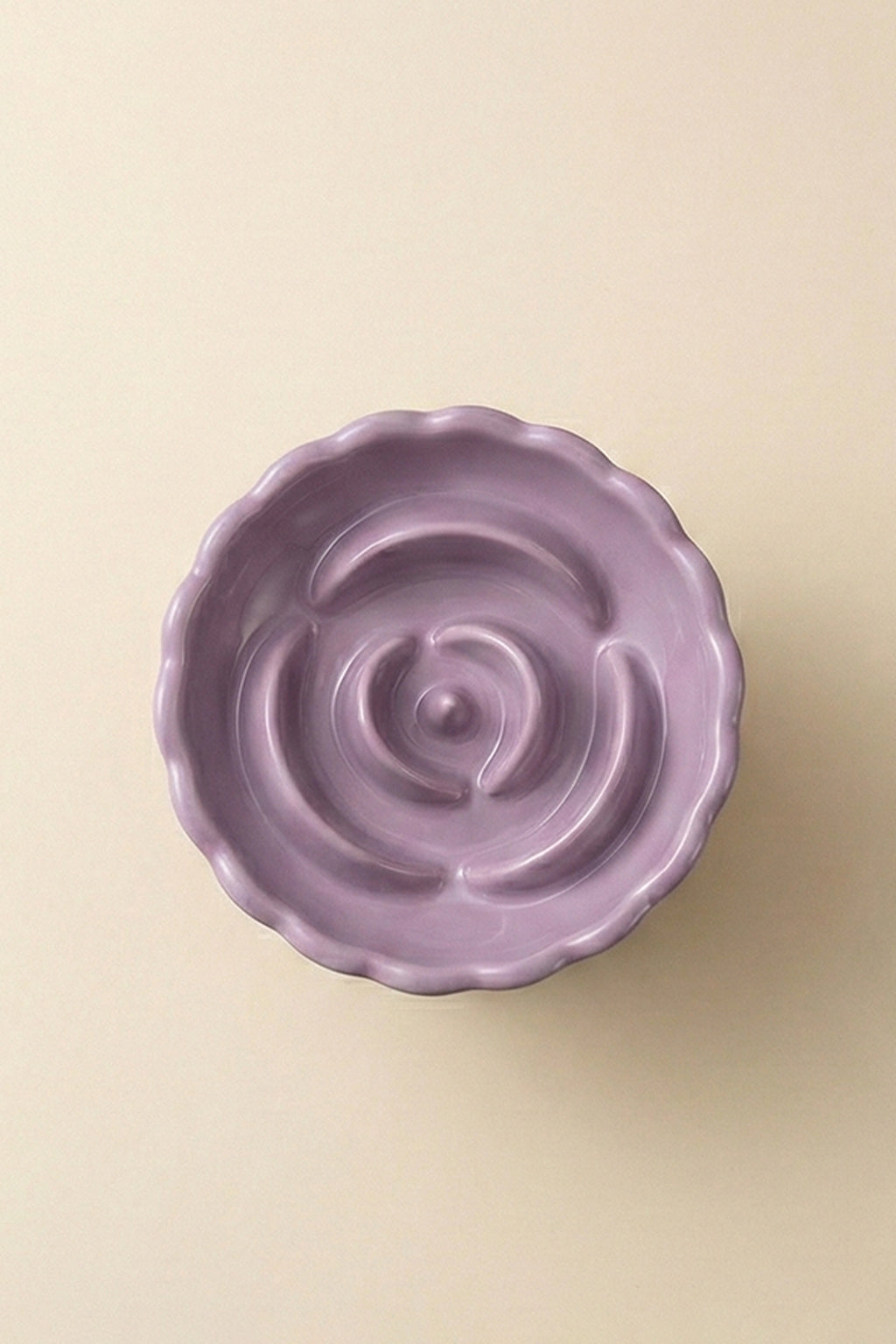 Rose Slow Feeder Ceramic Pet Bowl