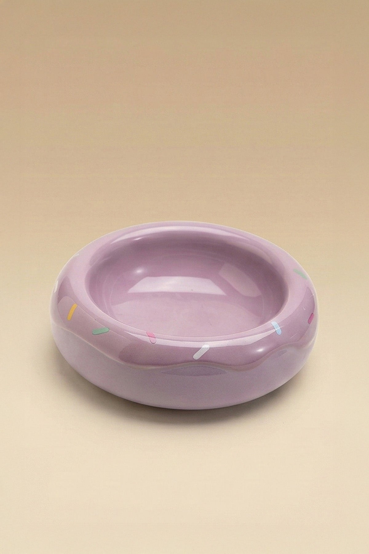 Honey Donut Slow Feeder Ceramic Pet Bowl