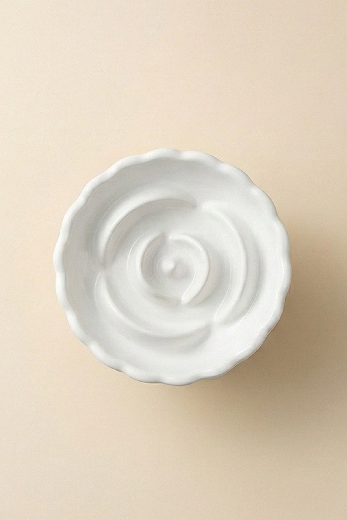 Rose Slow Feeder Ceramic Pet Bowl