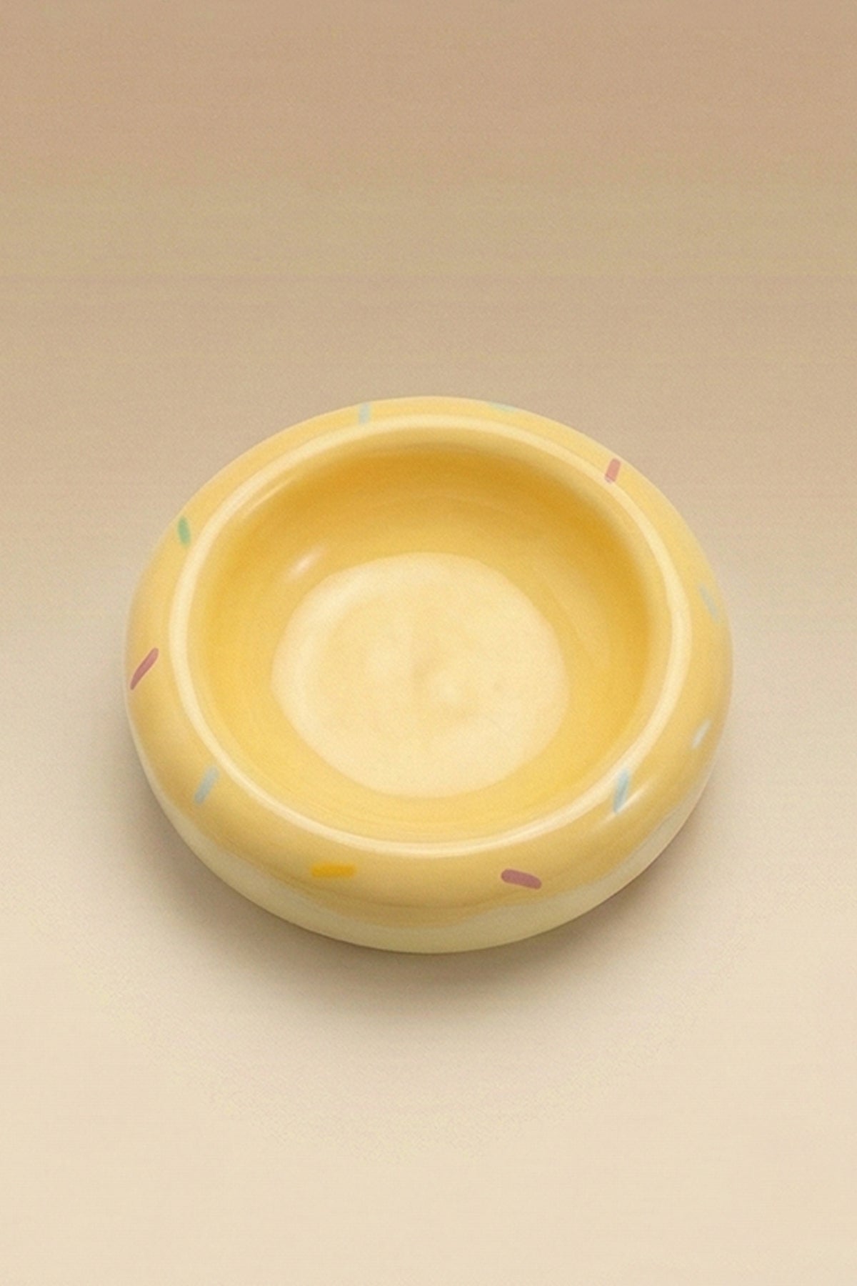 Honey Donut Slow Feeder Ceramic Pet Bowl