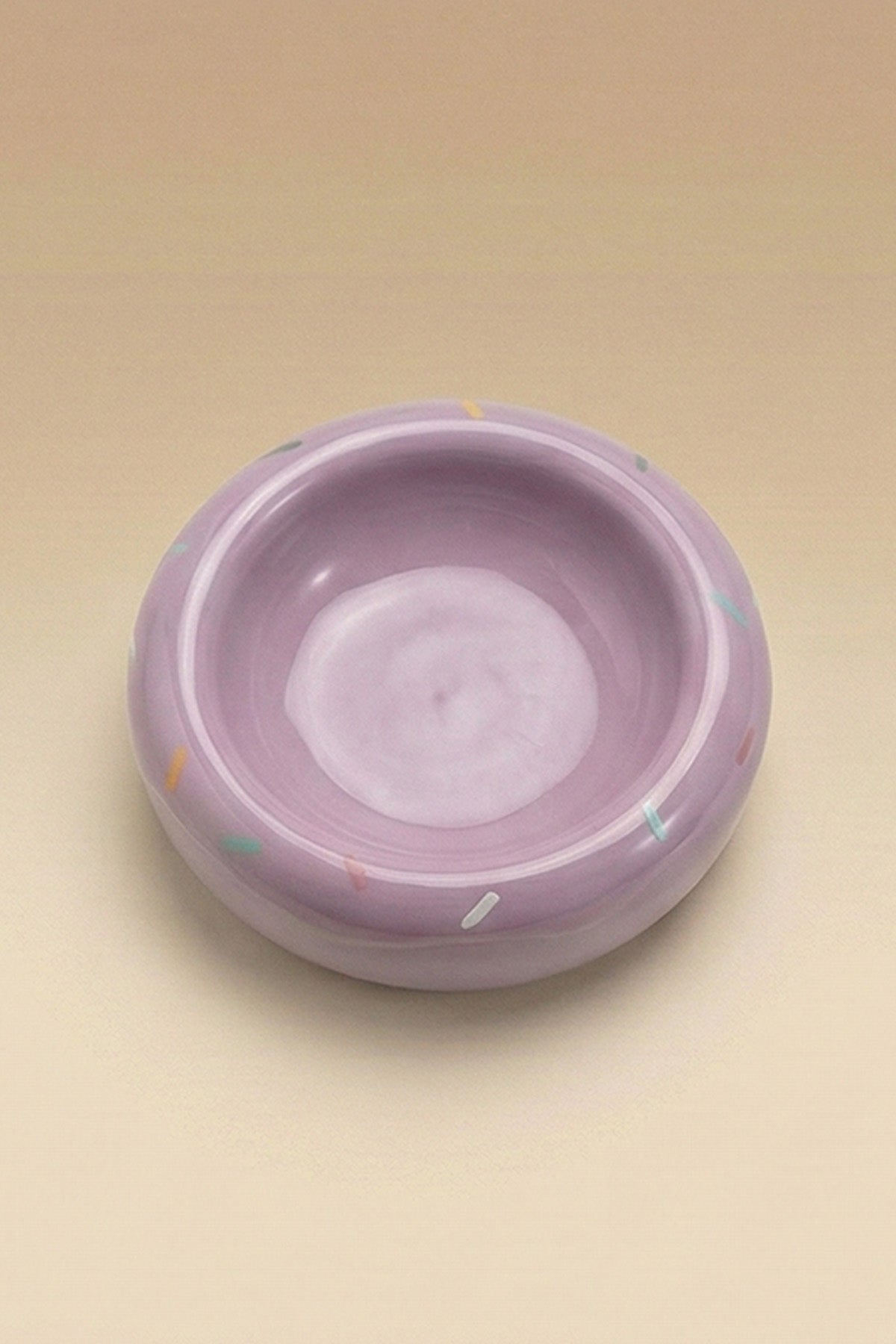 Honey Donut Slow Feeder Ceramic Pet Bowl
