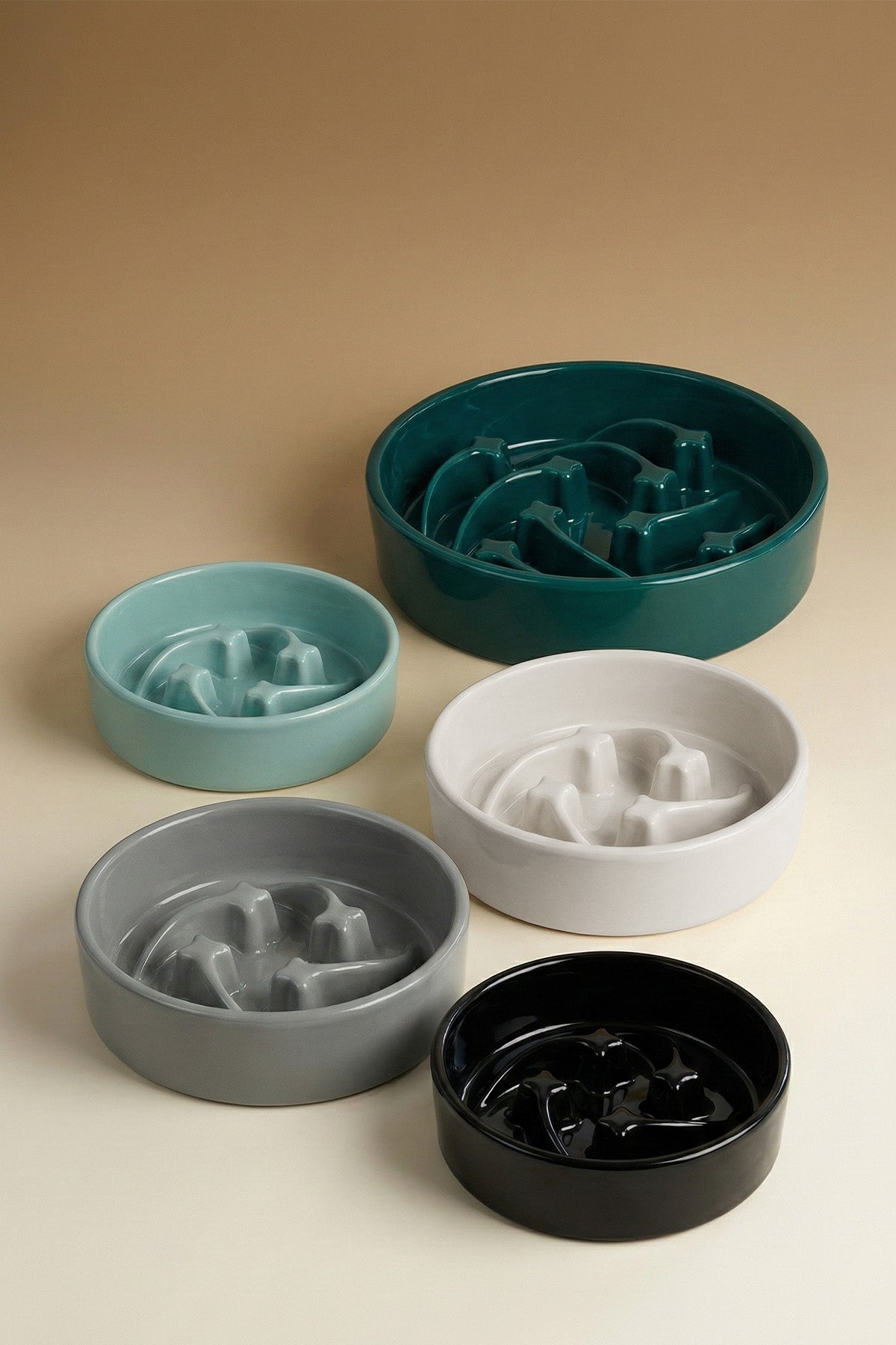 Shooting Star Slow Feeder Ceramic Pet Bowl