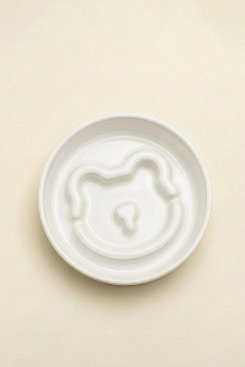 Bear Slow Feeder Ceramic  Pet Bowl