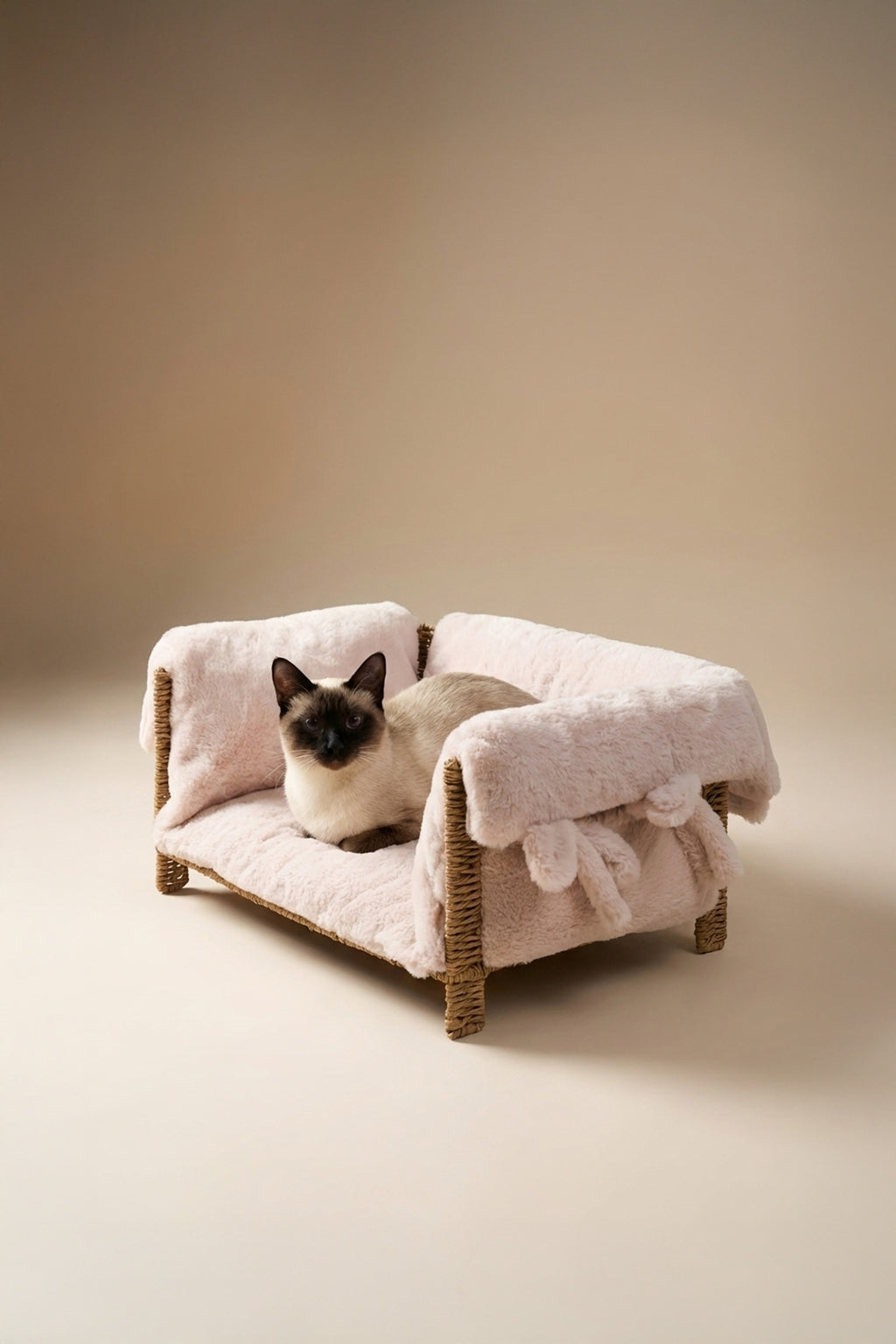 Handcrafted Rattan Pet Sofa