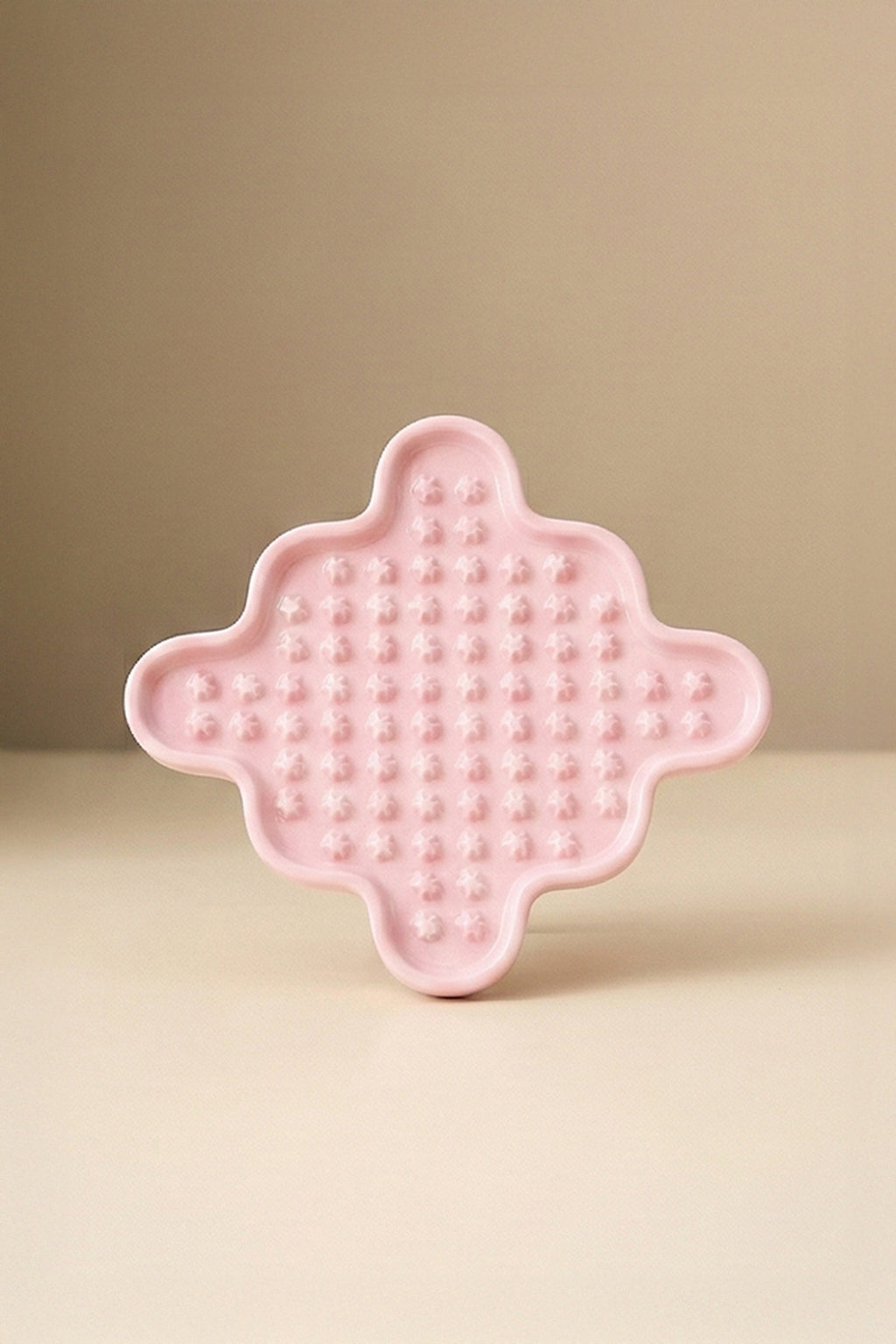 Cream Star Slow Feeder Ceramic Pet Bowl