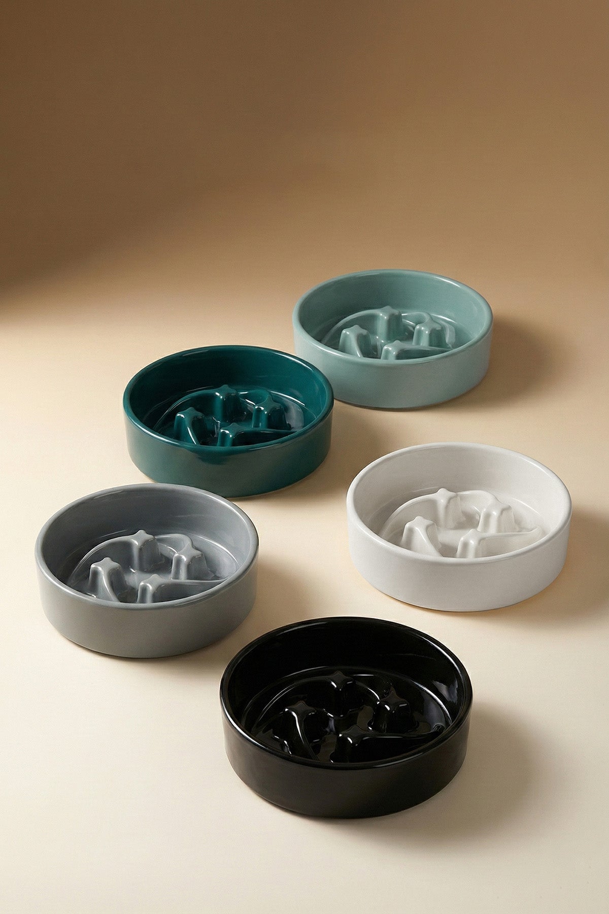 Shooting Star Slow Feeder Ceramic Pet Bowl