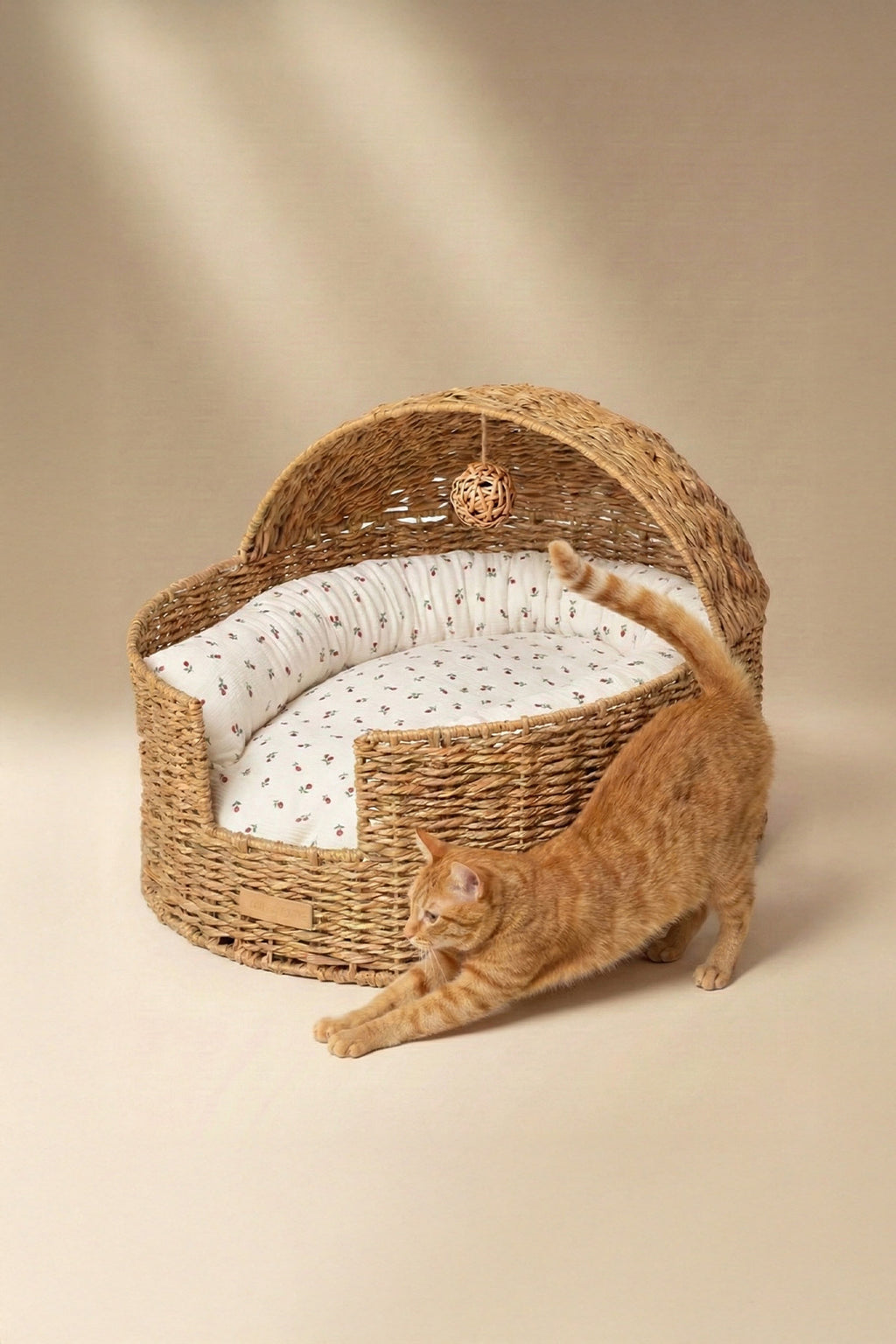 Handcrafted Rattan Pet Bed