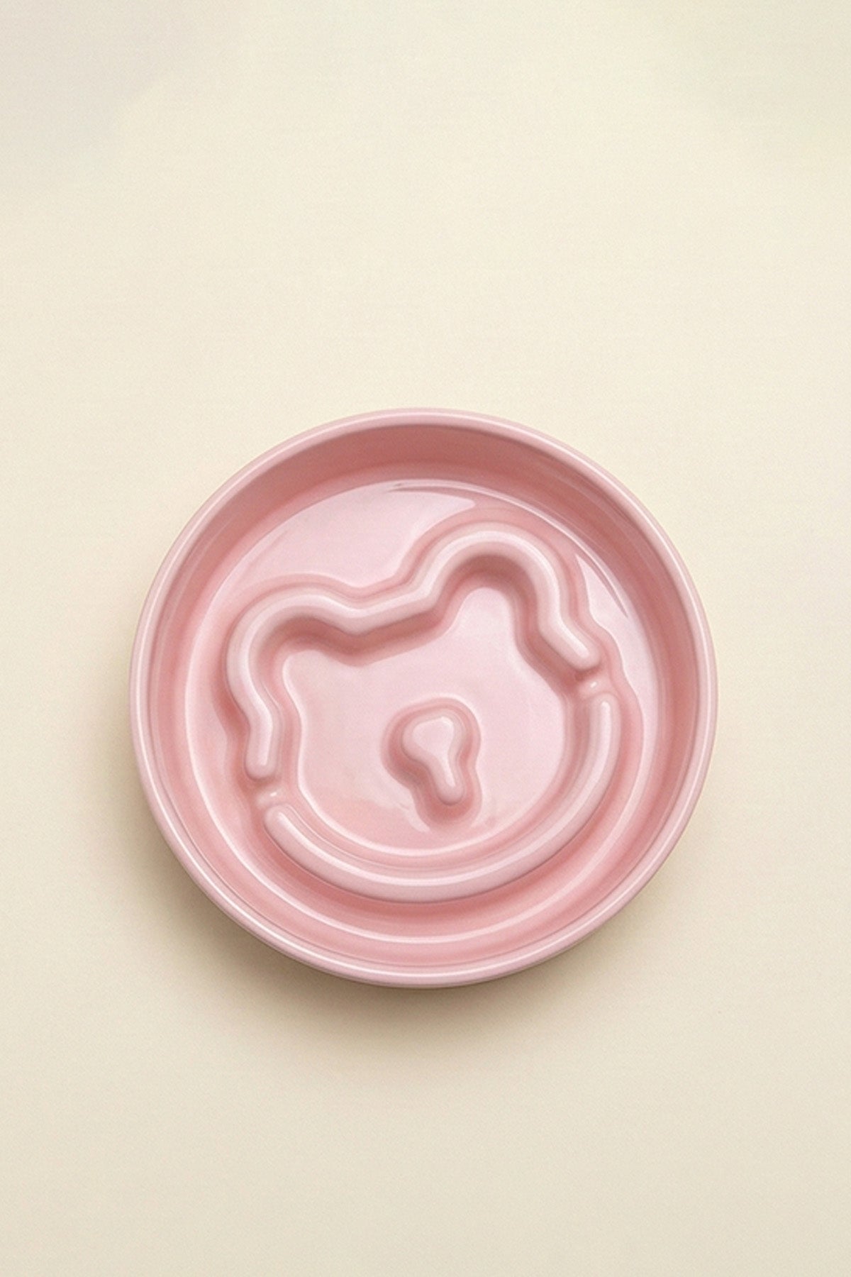 Bear Slow Feeder Ceramic  Pet Bowl