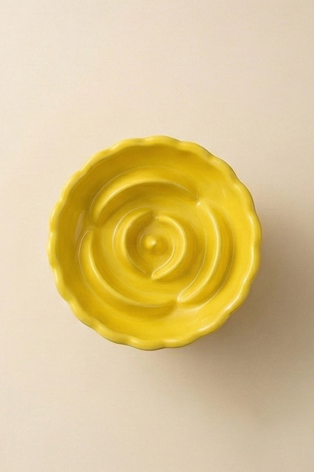 Rose Slow Feeder Ceramic Pet Bowl