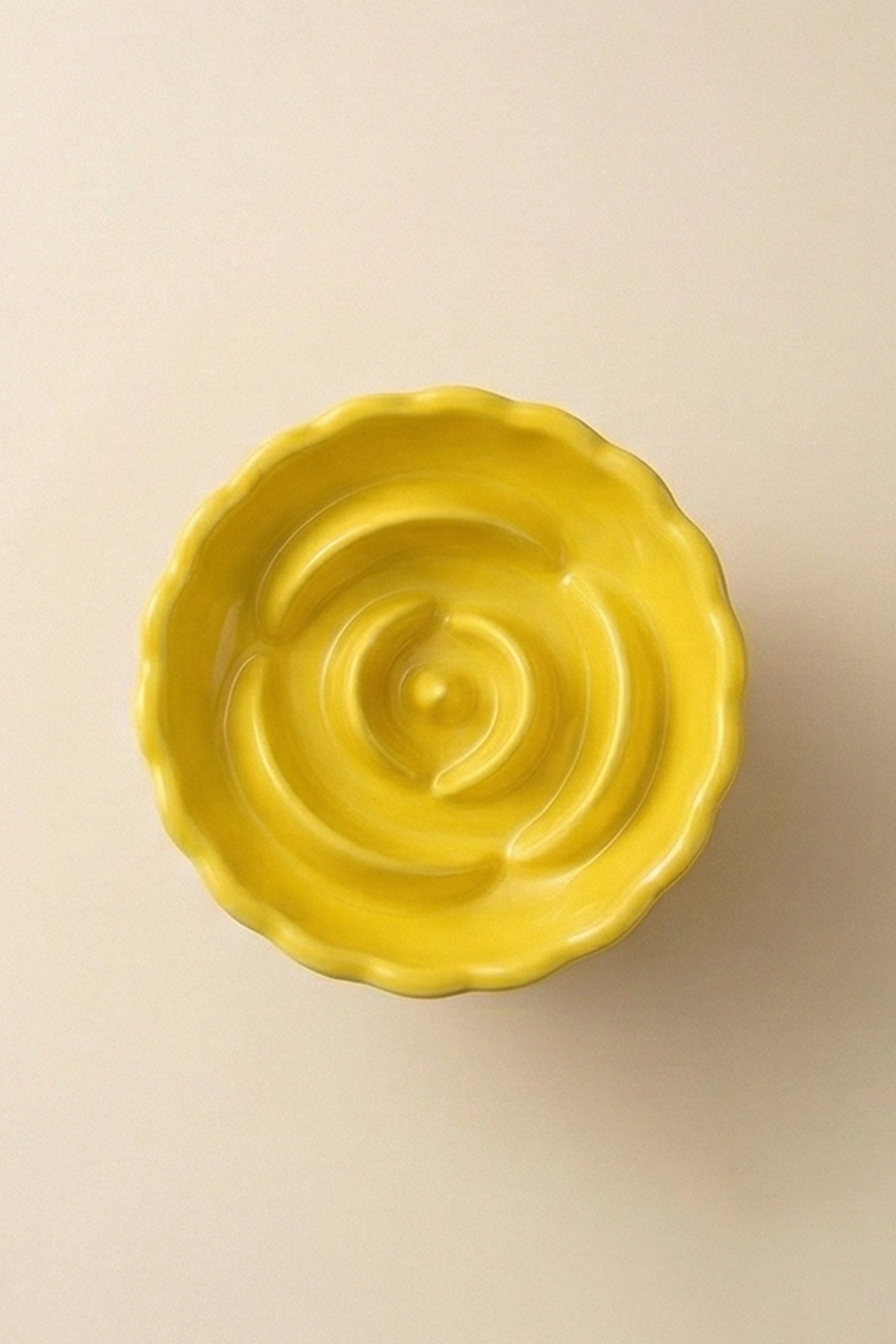 Rose Slow Feeder Ceramic Pet Bowl