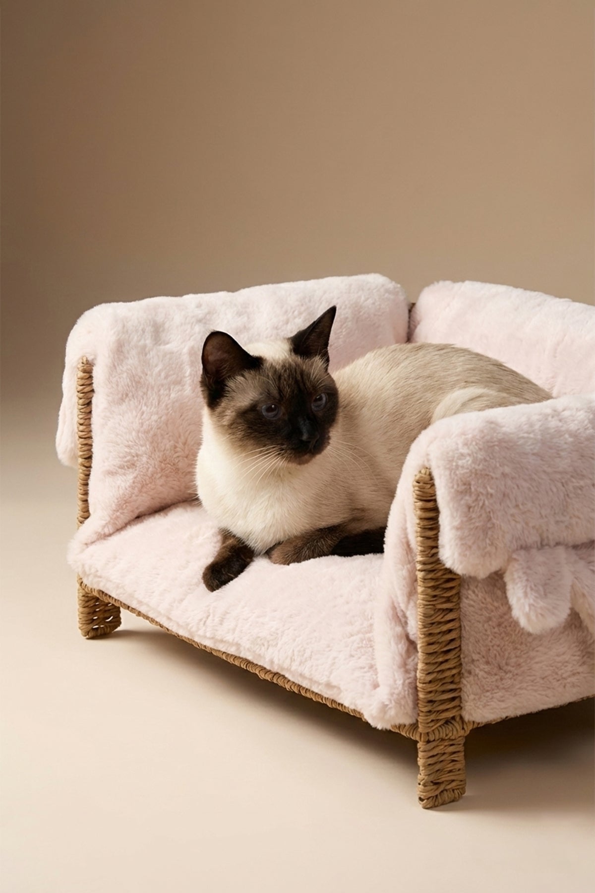 Handcrafted Rattan Pet Sofa