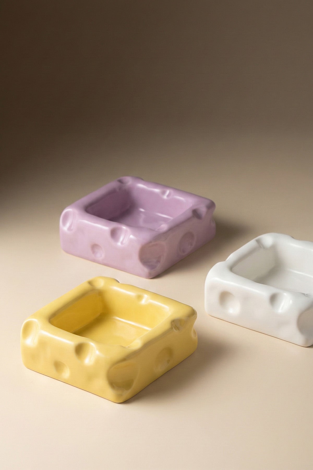 Cheese Slow Feeder Ceramic Pet Bowl