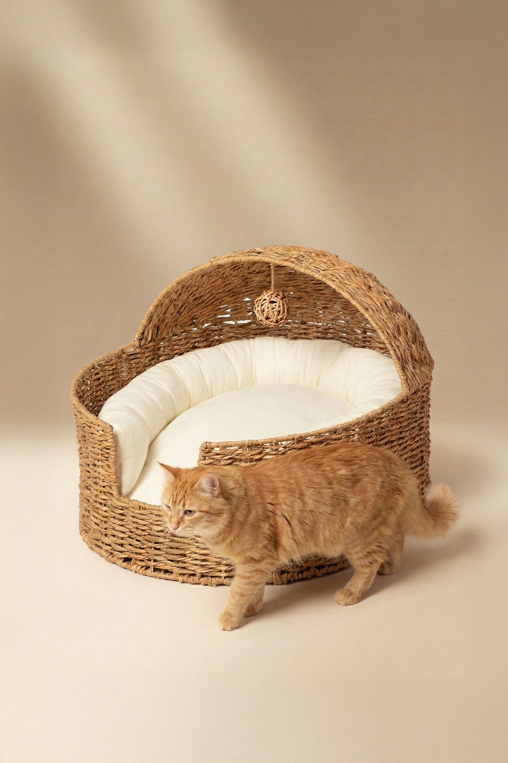 Handcrafted Rattan Pet Bed