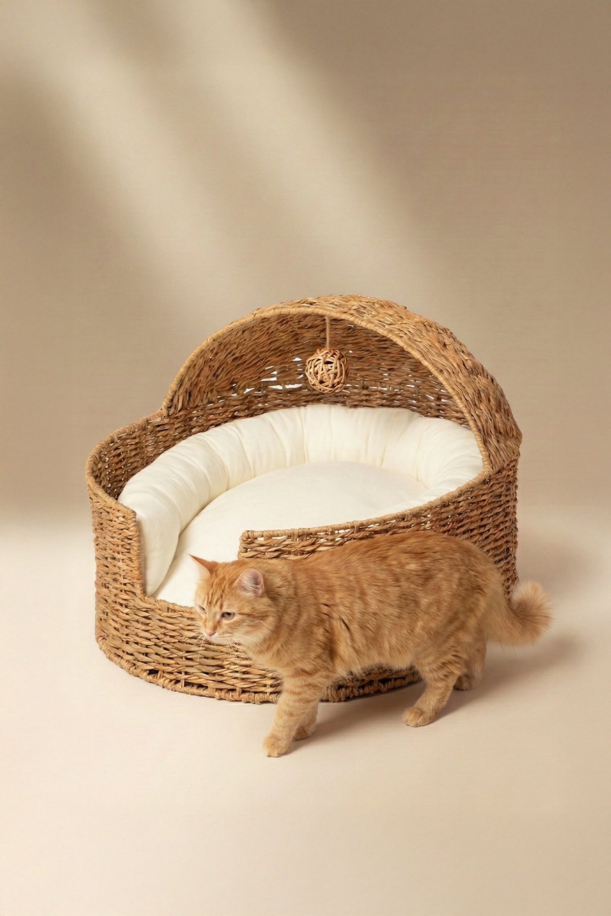 Handcrafted Rattan Pet Bed