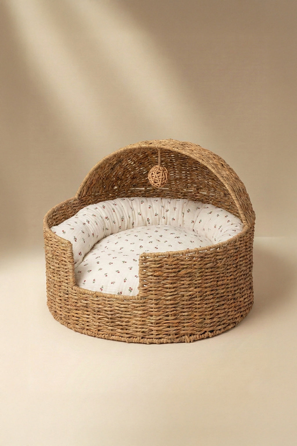 Handcrafted Rattan Pet Bed