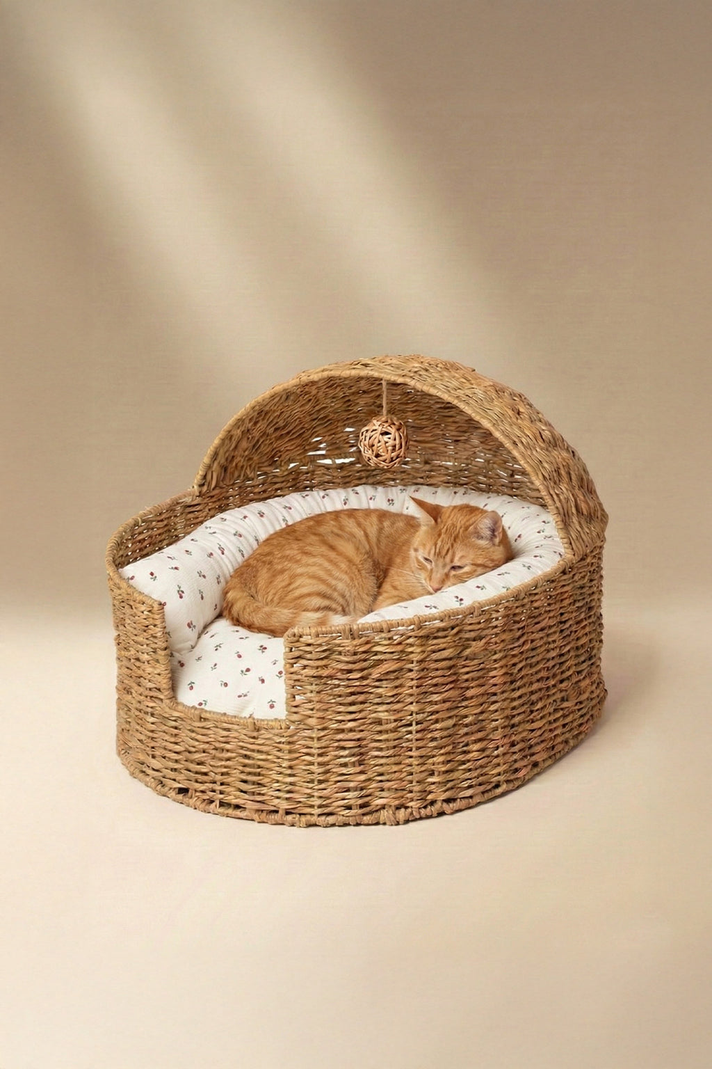 Handcrafted Rattan Pet Bed