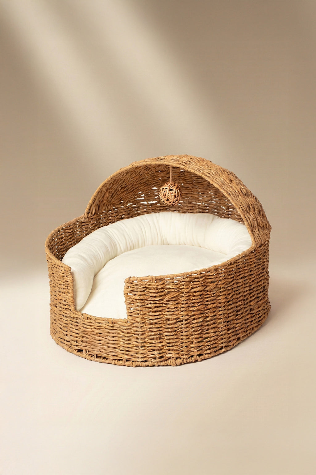 Handcrafted Rattan Pet Bed