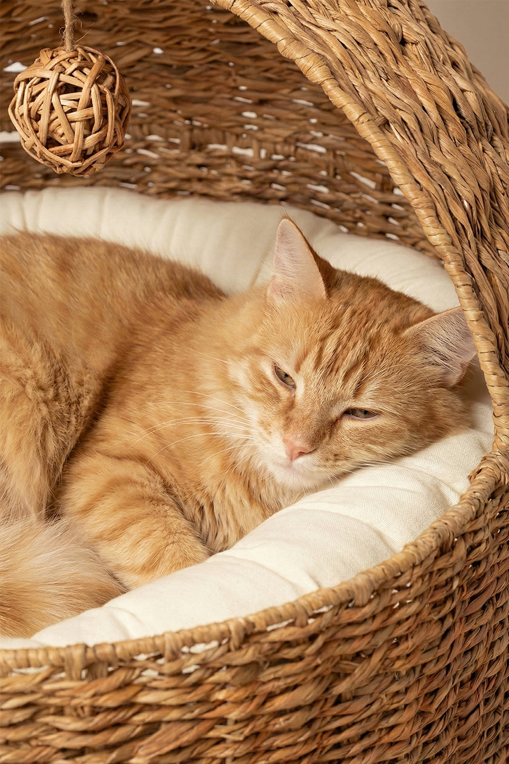 Handcrafted Rattan Pet Bed